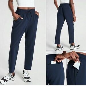 Athleta Navy Metropolis Straight Leg Pants Size 6